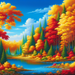 Beautiful Autumn Forest Paint By Color