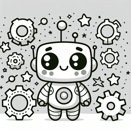 Friendly Little Robot Painting By Diamonds Kit