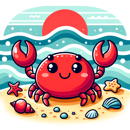 Friendly Crab Painting By Diamonds Kit