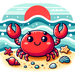 Friendly Crab Painting By Diamonds Kit