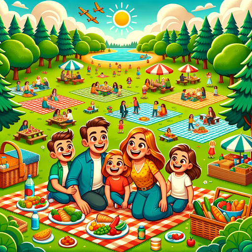 Sunny Day Picnic Paint By Diamonds Art