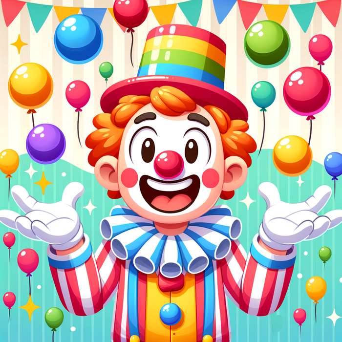 Joyful Juggling Clown Paint By Diamonds Art