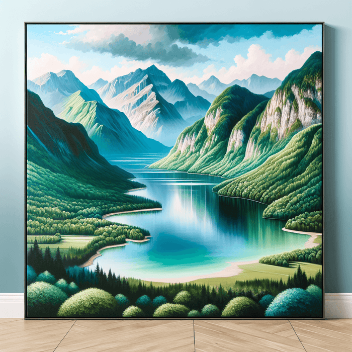 Tranquil Lake Retreat Painting By Diamonds Kit