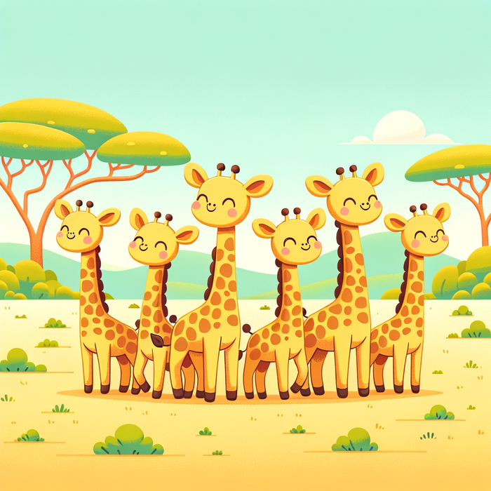 Giggling Giraffe Squad Paint By Diamonds Kits