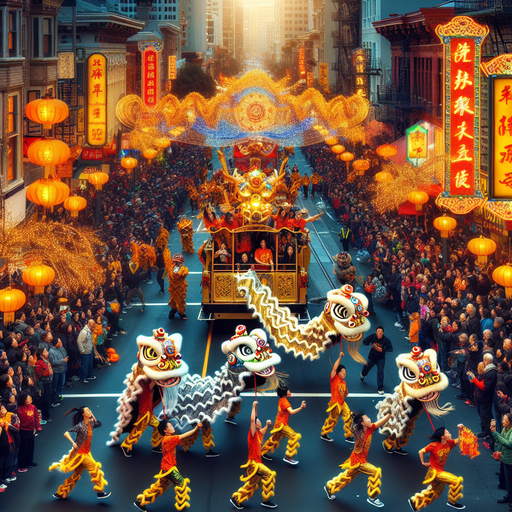 Lunar New Year Parade - USA Painting By Diamonds Kit