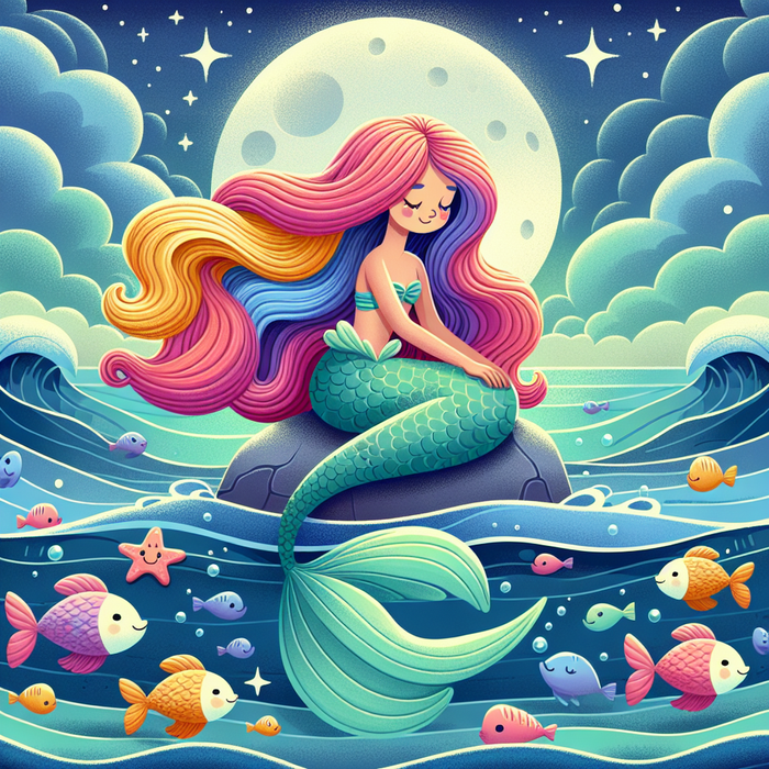 Moonlit Mermaid Bay Paint By Diamond