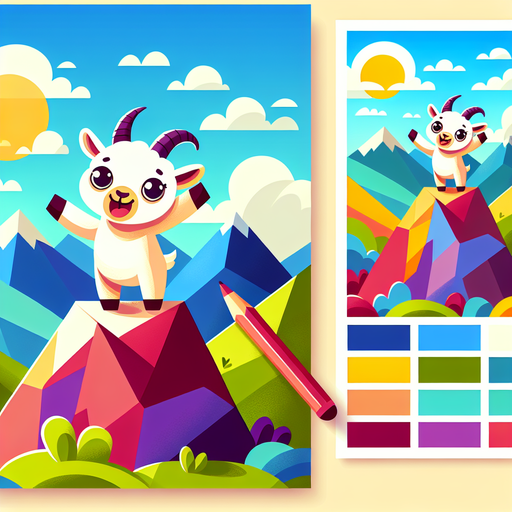 Happy Mountain Goat DIY Paint By Diamonds