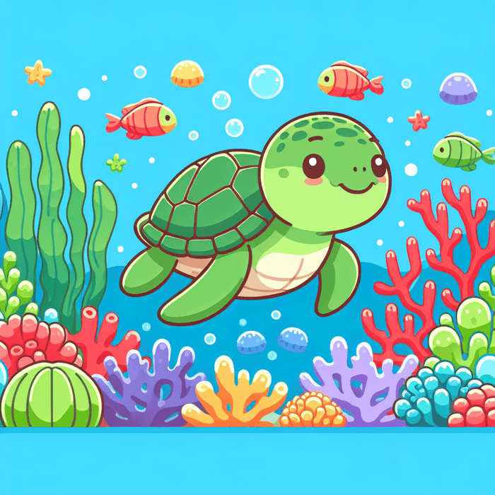 Friendly Sea Turtle Adventure DIY Paint By Diamonds