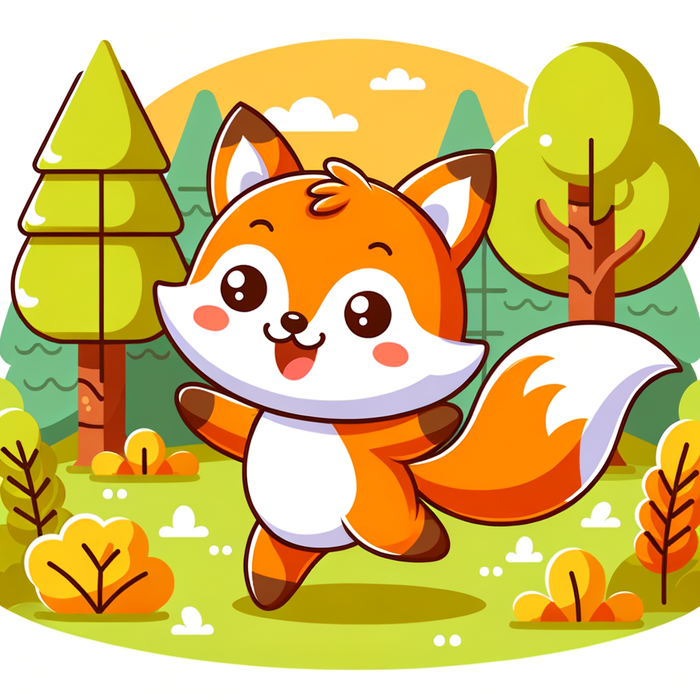 Happy Little Fox Painting By Diamonds Kit