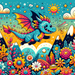 Charming Dragon's Day Out Paint By Diamonds Kits