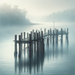 Misty Morning Pier Painting By Diamonds Kit