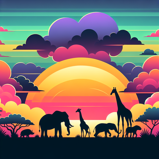 Sunset Safari Celebration Paint By Diamond