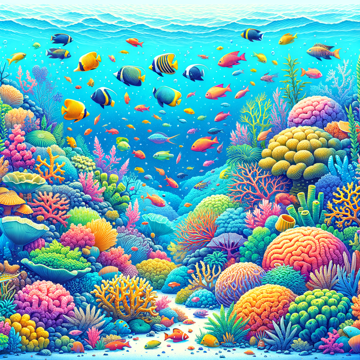 Vibrant Coral Reef Adventure Paint By Diamonds Kits