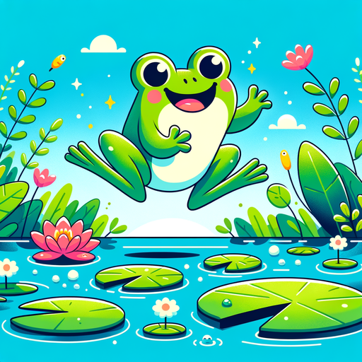 Charming Bouncing Frog Paint By Color