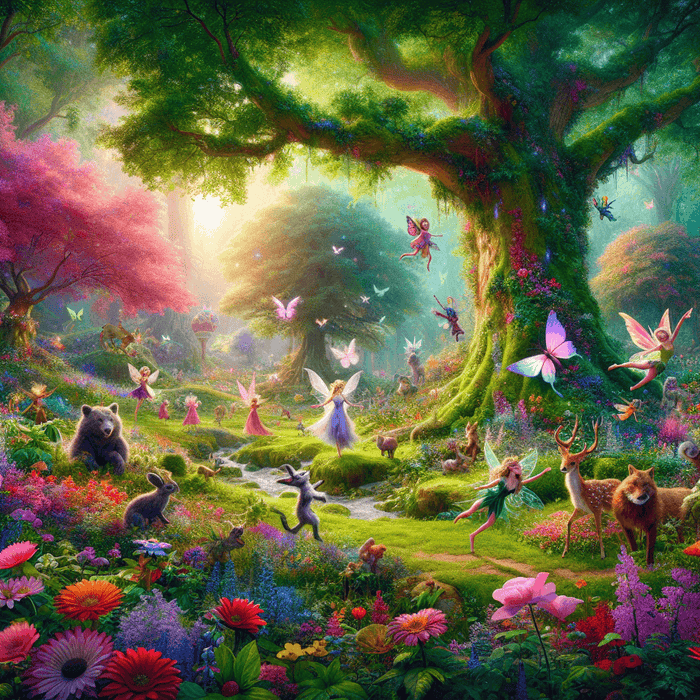 Whimsical Woodland Fantasy Painting By Diamonds Kit