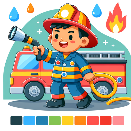 Brave Firefighter Painting Diamond Kit