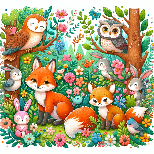 Dreamy Woodland Creatures Paint By Color