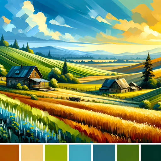 Charming Rustic Countryside Paint By Color