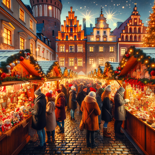 Krakow Christmas Market Painting By Diamonds Kit