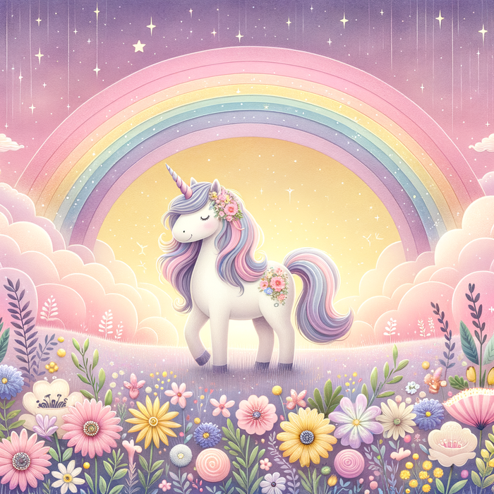 Charming Whimsical Unicorn Paint By Diamonds Art