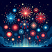 Magical Fireworks Diamond Painting