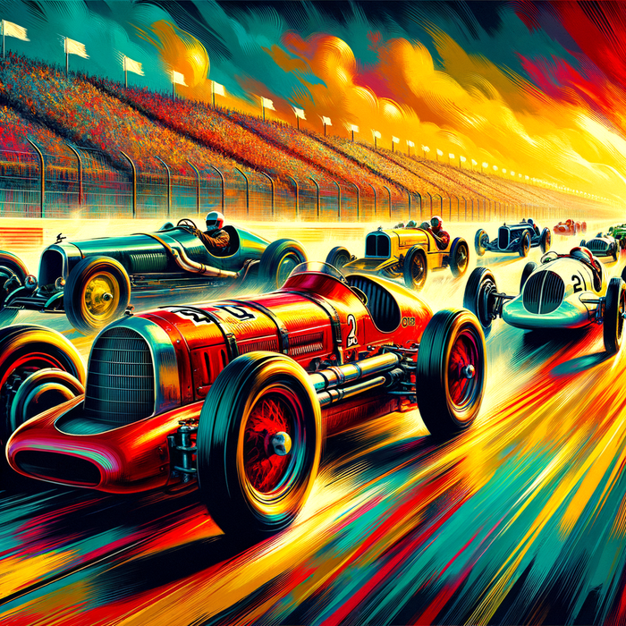 Vintage Car Race Paint By Diamonds