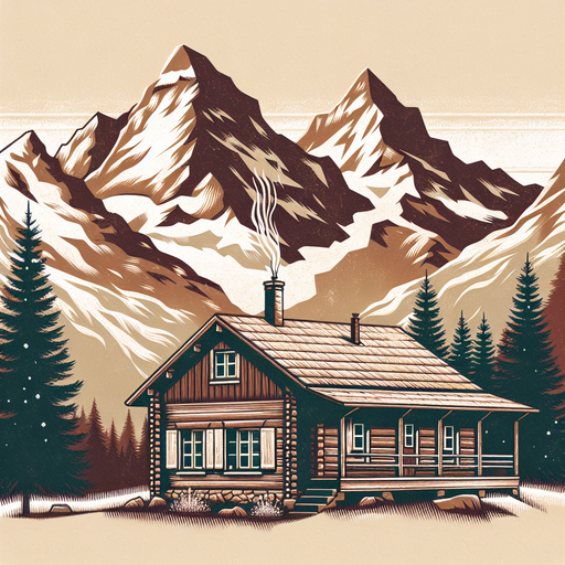 Charming Mountain Cabin Painting Diamond Kit