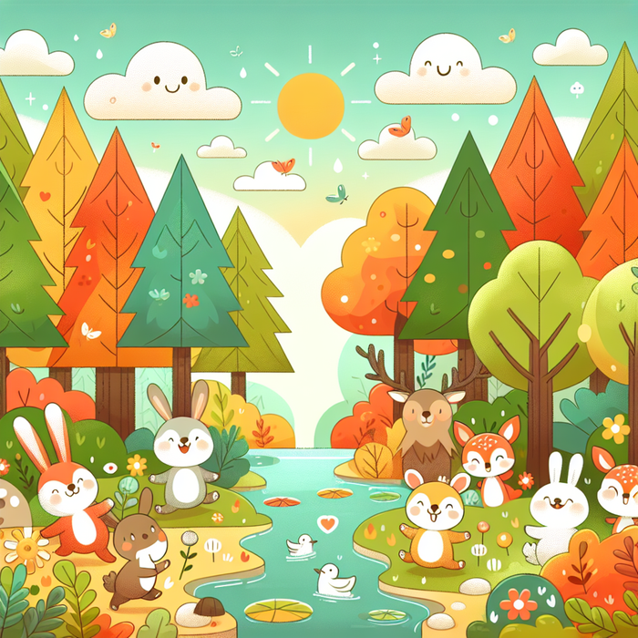 Playful Forest Adventure Painting Diamond Kit