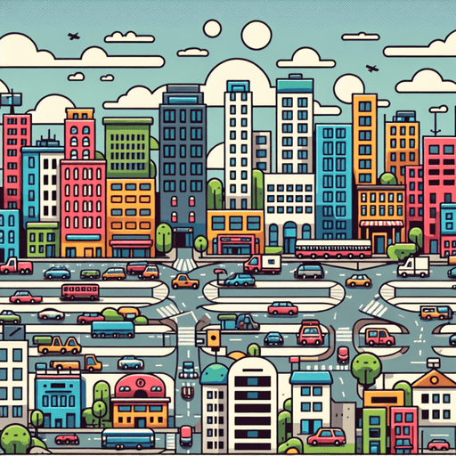 Busy Cityscape Paint By Diamonds Art