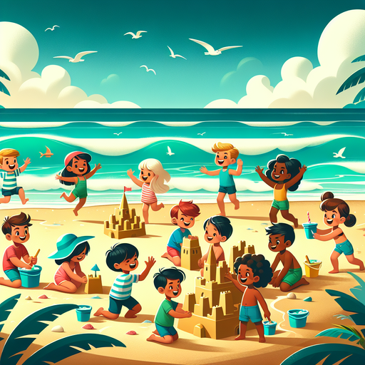 Sunny Seaside Fun Painting By Diamonds Kit