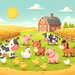 Sunny Farmyard Frolics Paint By Diamonds Art