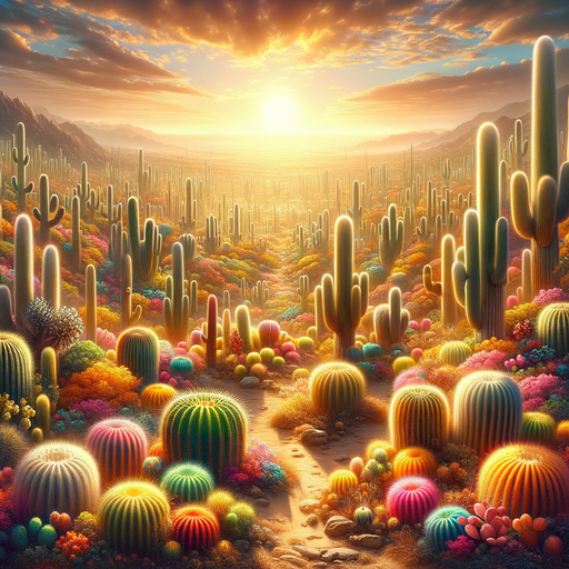 Blossoming Desert Cacti Paint By Diamonds Kits