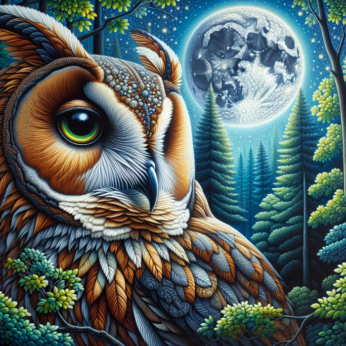 Majestic Owl Wisdom Paint By Color