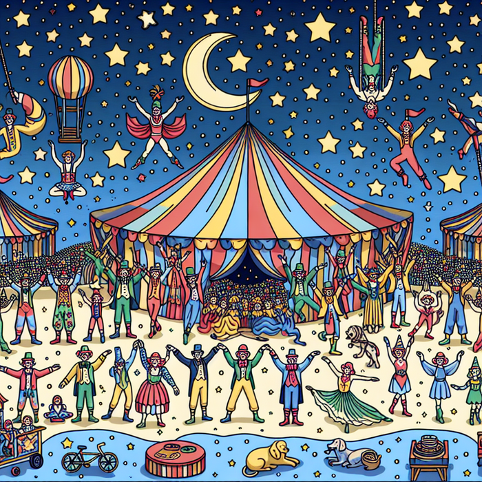 Starry Circus Night Diamond Painting