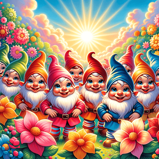 Charming Gnomes In The Garden Paint By Diamonds