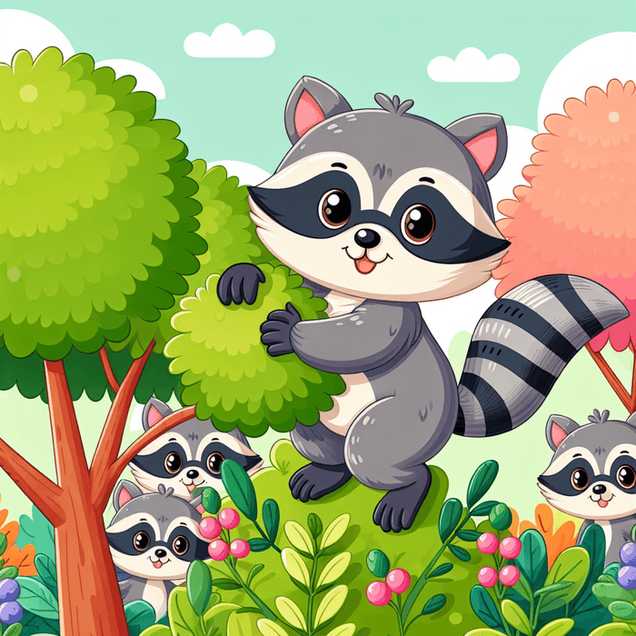 Mischievous Raccoons Paint By Color