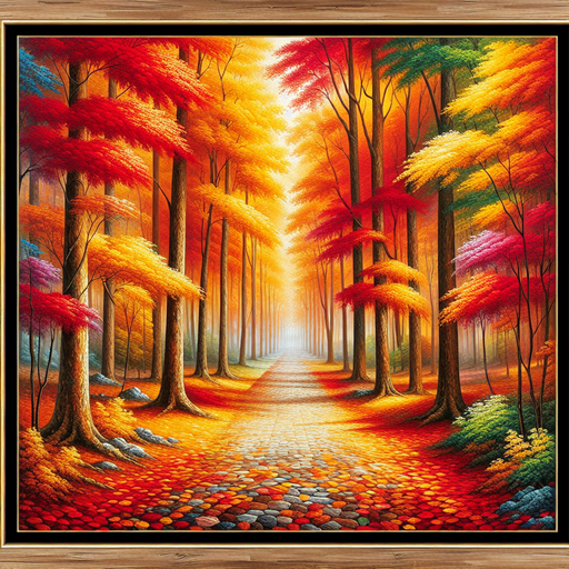Vibrant Autumn Pathway Diamond Painting