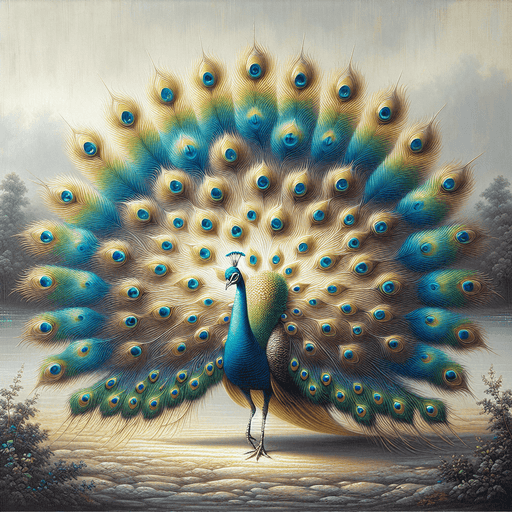 Regal Peacock Display Painting By Diamonds Kit