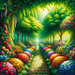 Lovely Garden Path Paint By Diamonds Art