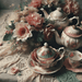 Elegant Vintage Tea Party Paint By Color