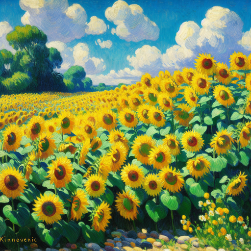 Sunflower Field At Noon Diamond Painting