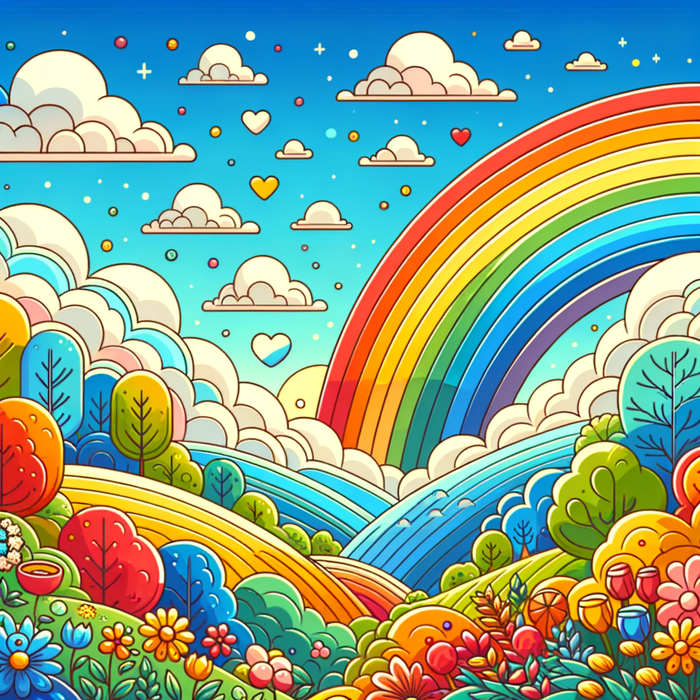 Whimsical Rainbow Dreams Paint By Diamonds Art