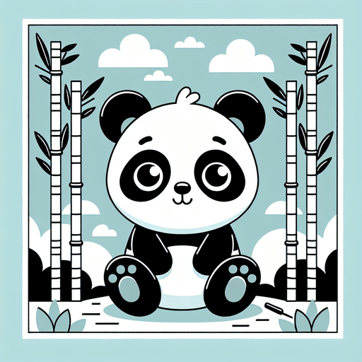 Adorable Panda Paint By Color