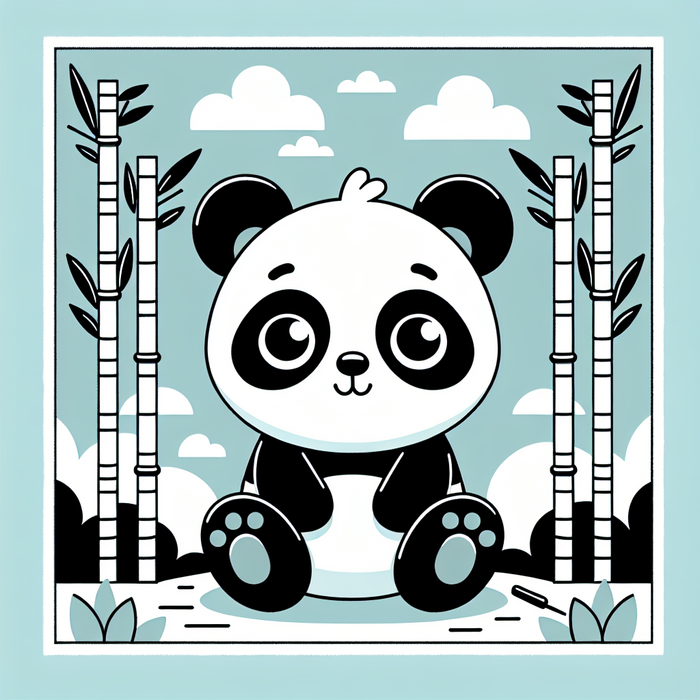 Adorable Panda Paint By Color