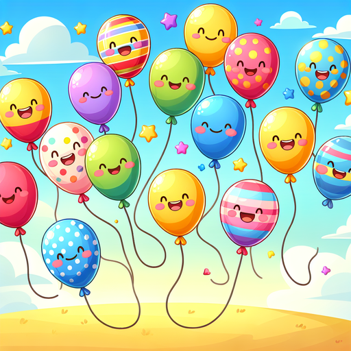 Bright Balloons Paint By Color