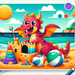 Dragon's Day At The Beach Diamond Painting