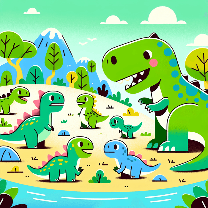 Dinosaurs And Friends DIY Paint By Diamonds