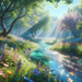 Gentle Spring Stream Paint By Diamonds