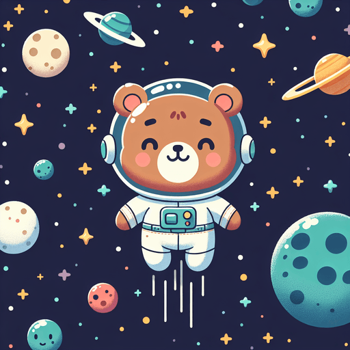 Astronaut Bear Adventure DIY Paint By Diamonds