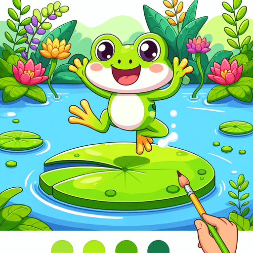 Lively Frog Paint By Color